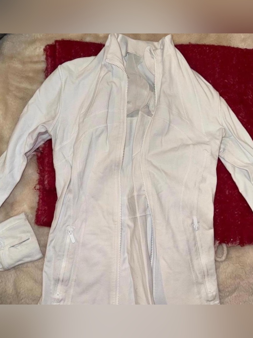 White Lulu lemon define jacket white